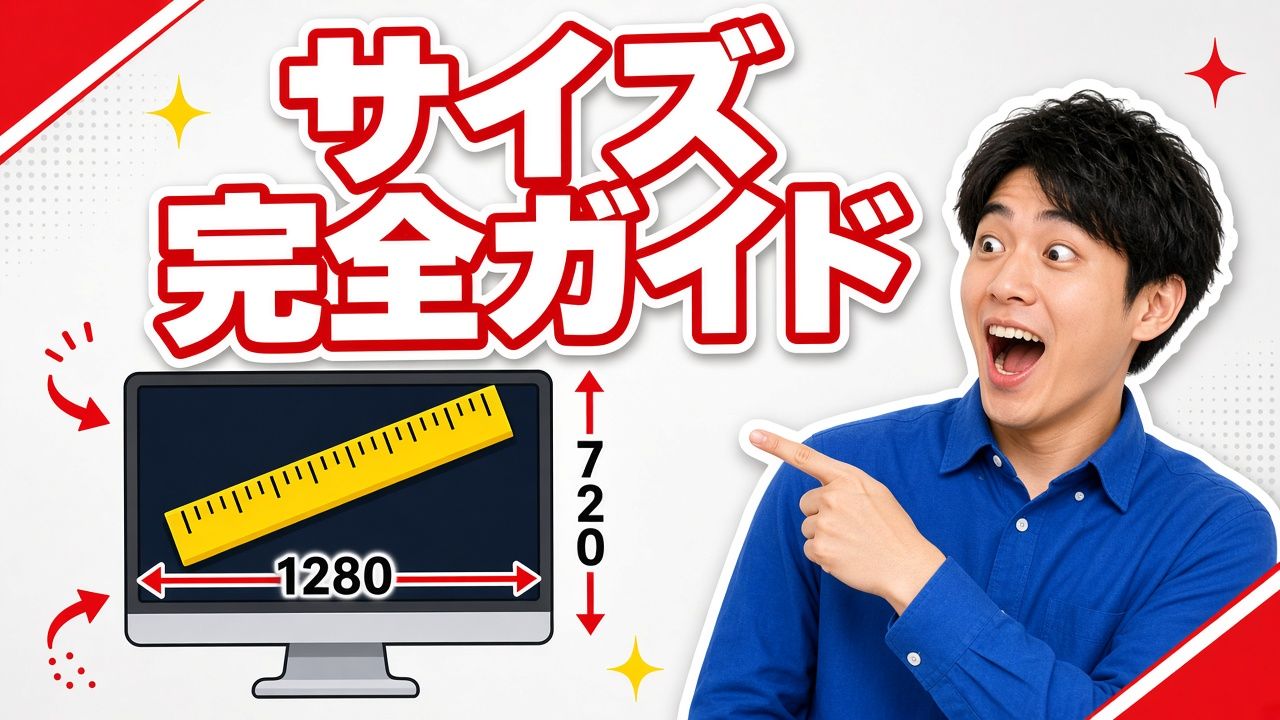 YouTubeサムネイルのサイズは1280×720が正解｜推奨解像度・容量・形式と見切れない作り方